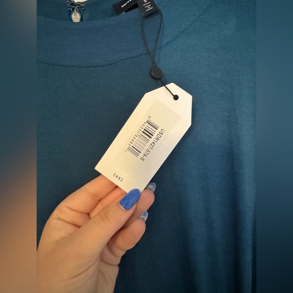 NEW Universal Standard Devi Liquid Jersey Swing Dress Blue Green 14 16 1X S NWT - Picture 8 of 10